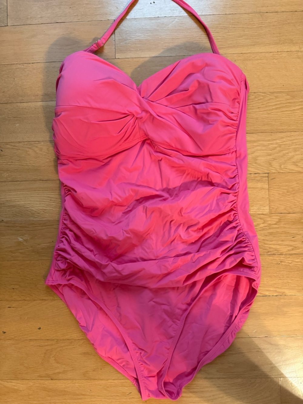 Fushia Ruched One-Piece Swimsuit